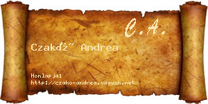 Czakó Andrea névjegykártya