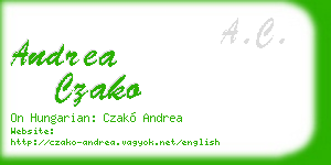 andrea czako business card